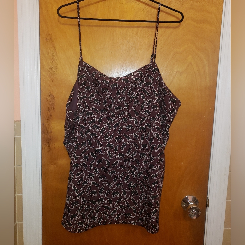NWT Ann Taylor Black Panther camisole top